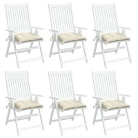 vidaXL Chair Cushions 6 pcs Cream White 19.7