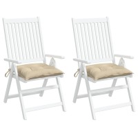 vidaXL Chair Cushions 2 pcs Beige 19.7