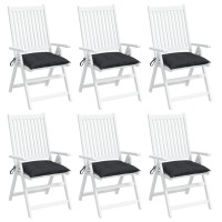 vidaXL Chair Cushions 6 pcs Black 19.7