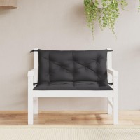 vidaXL Garden Bench Cushions 2pcs Black 39.4