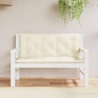 vidaXL Garden Bench Cushions 2pcs Cream White 47.2