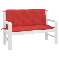 vidaXL Garden Bench Cushions 2pcs Red 47.2