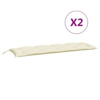 vidaXL Garden Bench Cushions 2pcs Cream White 59.1