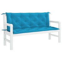 vidaXL Garden Bench Cushions 2pcs Light Blue 59.1