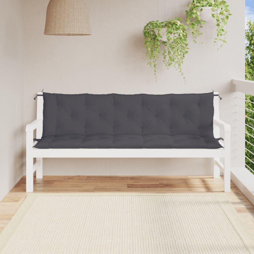 vidaXL Garden Bench Cushions 2pcs Anthracite 70.9