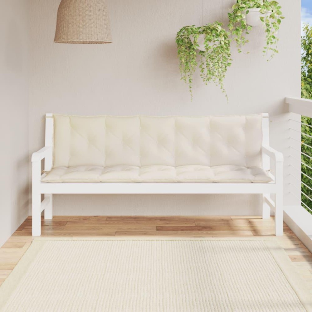 vidaXL Garden Bench Cushions 2pcs Cream White 70.9