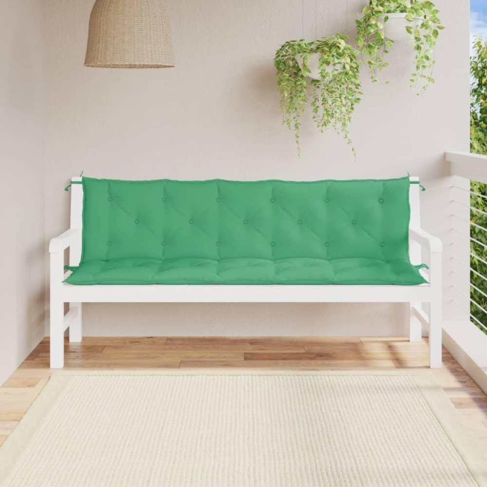 vidaXL Garden Bench Cushions 2pcs Green 70.9