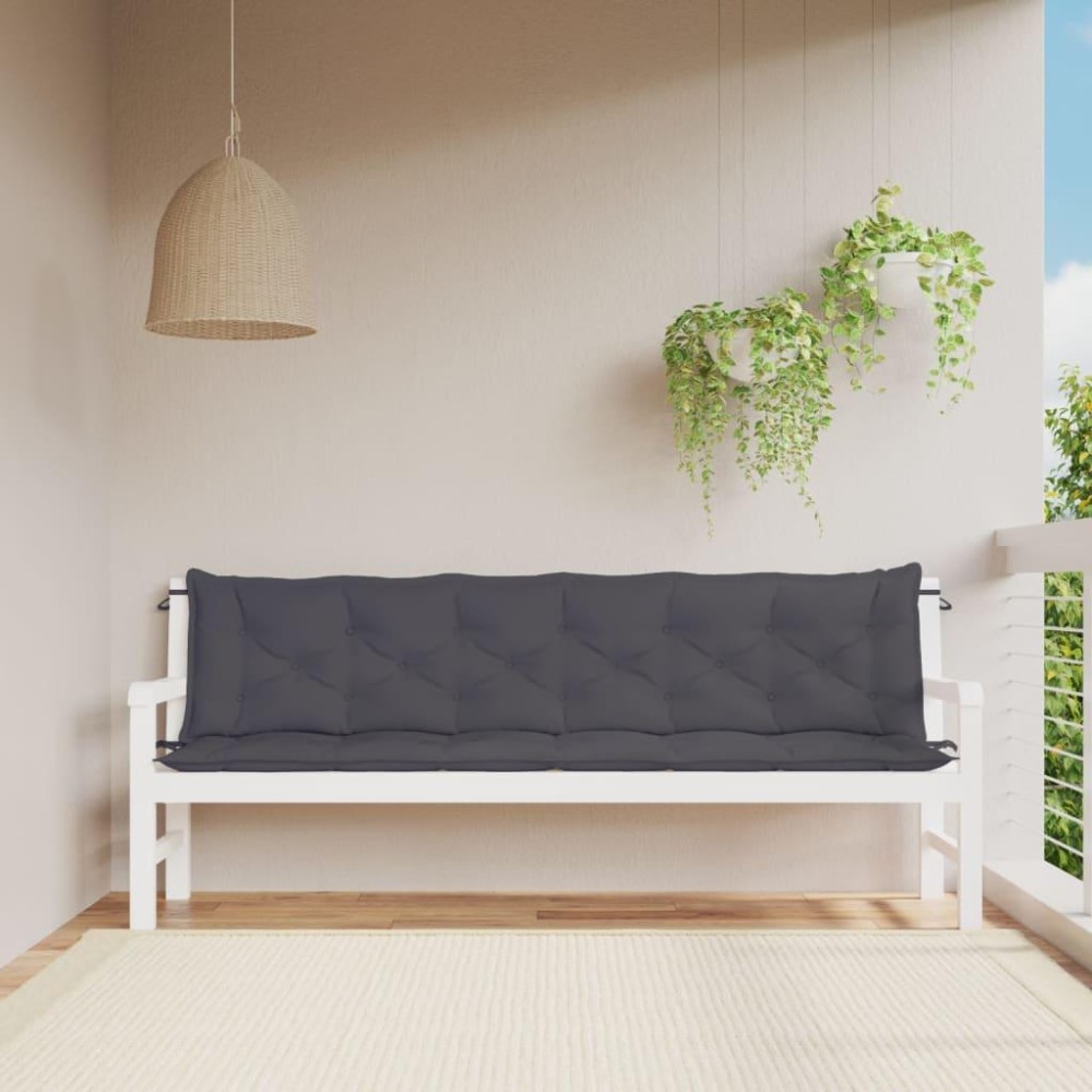 vidaXL Garden Bench Cushions 2pcs Anthracite 78.7