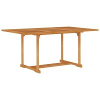 Vidaxl Patio Table 59.1X35.4X29.5 Solid Teak Wood