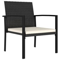 Vidaxl Patio Dining Chairs 4 Pcs Poly Rattan Black