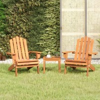 Vidaxl 3 Piece Adirondack Patio Lounge Set Solid Wood Acacia