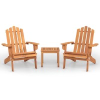 Vidaxl 3 Piece Adirondack Patio Lounge Set Solid Wood Acacia