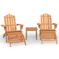 Vidaxl 3 Piece Adirondack Patio Lounge Set Solid Wood Acacia