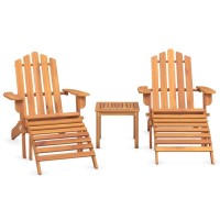 Vidaxl 3 Piece Adirondack Patio Lounge Set Solid Wood Acacia