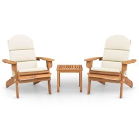 Vidaxl 3 Piece Adirondack Patio Lounge Set Solid Wood Acacia