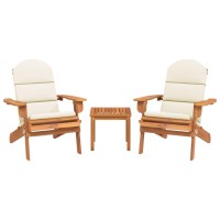 Vidaxl 3 Piece Adirondack Patio Lounge Set Solid Wood Acacia