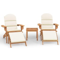 vidaXL 3 Piece Adirondack Patio Lounge Set Solid Wood Acacia