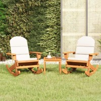 Vidaxl 3 Piece Adirondack Patio Lounge Set Solid Wood Acacia