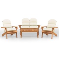 Vidaxl 4 Piece Adirondack Patio Lounge Set Solid Wood Acacia