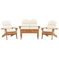 Vidaxl 4 Piece Adirondack Patio Lounge Set Solid Wood Acacia