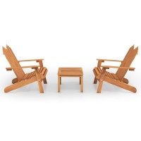 vidaXL 3 Piece Adirondack Patio Lounge Set Solid Wood Acacia