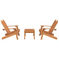 vidaXL 3 Piece Adirondack Patio Lounge Set Solid Wood Acacia