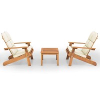 Vidaxl 3 Piece Adirondack Patio Lounge Set Solid Wood Acacia