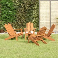 vidaXL 5 Piece Adirondack Patio Lounge Set Solid Wood Acacia