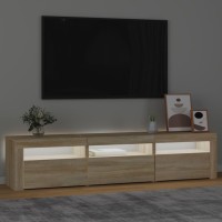 vidaXL TV Stand with LED Lights Sonoma Oak 70.9