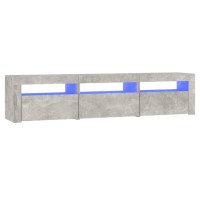 vidaXL TV Stand with LED Lights Concrete Gray 70.9