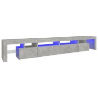 vidaXL TV Stand with LED Lights Concrete Gray 102.4