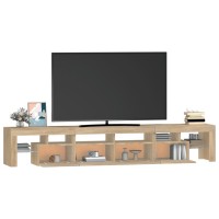 vidaXL TV Stand with LED Lights Sonoma Oak 90.6