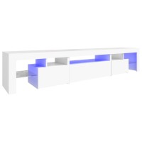 vidaXL TV Stand with LED Lights White 84.6