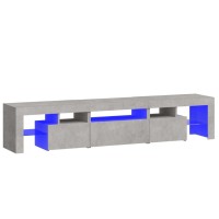 vidaXL TV Stand with LED Lights Concrete Gray 78.7