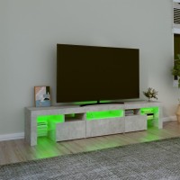 vidaXL TV Stand with LED Lights Concrete Gray 78.7