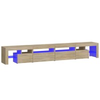 vidaXL TV Stand with LED Lights Sonoma Oak 102.4