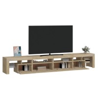 vidaXL TV Stand with LED Lights Sonoma Oak 102.4