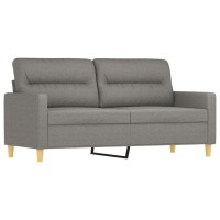 vidaXL 2-Seater Sofa with Pillows&Cushions Dark Gray 55.1