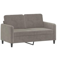 vidaXL 2-Seater Sofa with Pillows&Cushions Light Gray 47.2