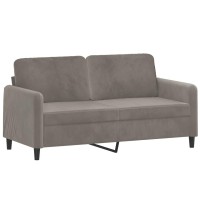 vidaXL 2-Seater Sofa with Pillows&Cushions Light Gray 55.1