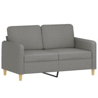 vidaXL 2-Seater Sofa with Pillows&Cushions Dark Gray 47.2