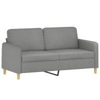 vidaXL 2-Seater Sofa with Pillows&Cushions Dark Gray 55.1