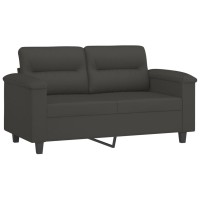 vidaXL 2-Seater Sofa with Pillows&Cushions Dark Gray 47.2