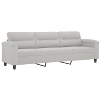 vidaXL 3-Seater Sofa with Pillows&Cushions Light Gray 82.7