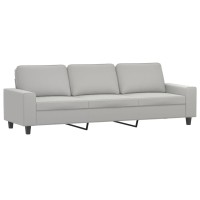 vidaXL 3-Seater Sofa with Footstool Light Gray 82.7