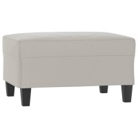 vidaXL 3-Seater Sofa with Footstool Light Gray 82.7