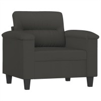 vidaXL Sofa Chair with Footstool Dark Gray 23.6