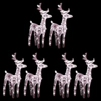Vidaxl Christmas Reindeers 6 Pcs Warm White 240 Leds Acrylic