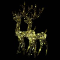 Vidaxl Acrylic Reindeer Christmas Decorations 2 Pcs 47.2 Warm White