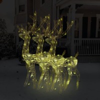 Vidaxl Acrylic Reindeer Christmas Decorations 3 Pcs 47.2 Warm White